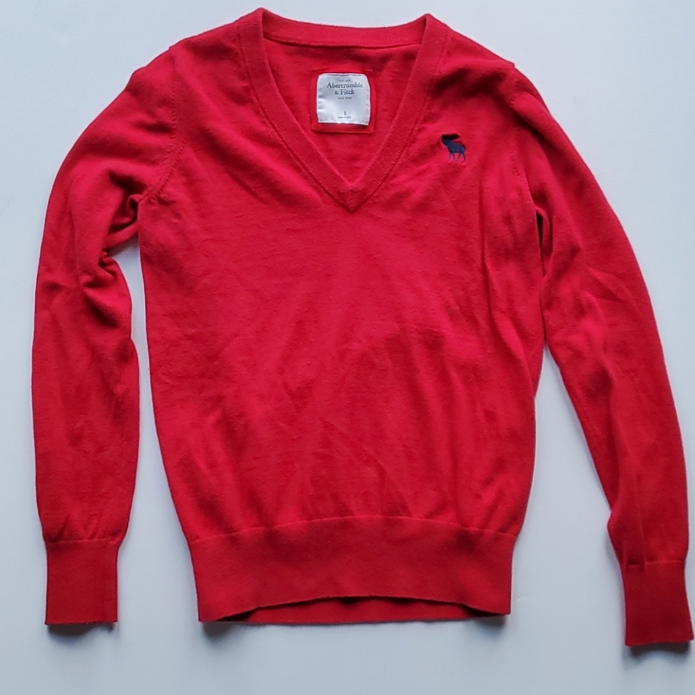 A&F Red Long Sleeve Sweater